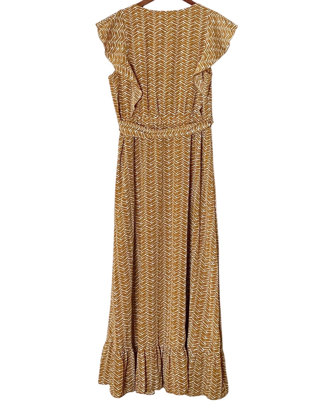Daniel Rainn Ava Flutter Sleeve Printed Maxi Dress New - Picture 5 of 10